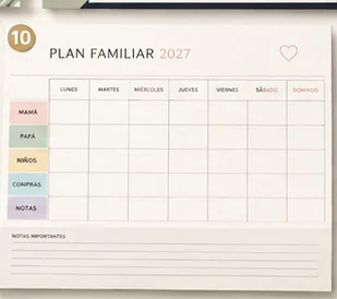 Planificador familiar semanal para 2027